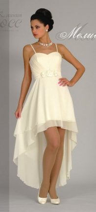 Свадебное платье Мелисса с ассиметричной юбкой